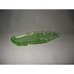 glas - kristal annagroen 001. schaaltje 25 x 12 x 2 cm.