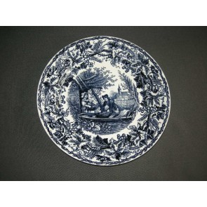 Societe Ceramique diverse wandborden 004d. wit - blauw decor