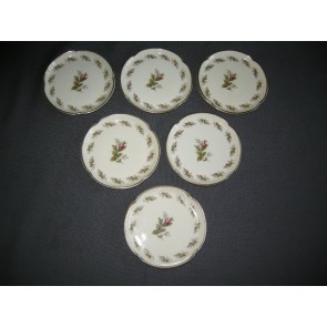 Rosenthal glad 2984 Moosrose 004. cakebordjes goud sleets
