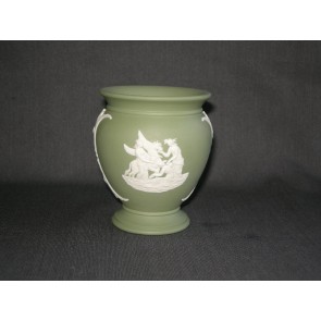 Wedgwood Jasperware groen 007. vaasje