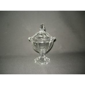 gebruikt glas - kristal dekselschalen 008. bonbonschaaltje op voet