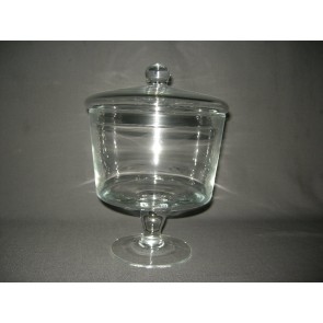 gebruikt glas - kristal dekselschalen 009. schaal op voet