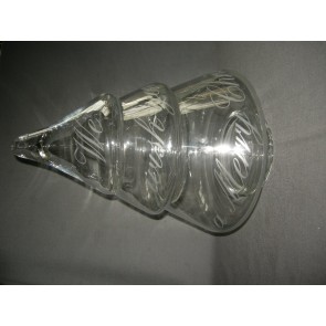 gebruikt glas - kristal Kerst 001. Riviera Maison 3-delige piramideschaal