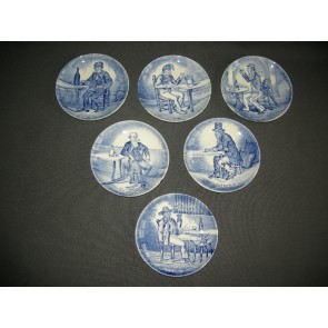 Boch Delfts 013. Set van 6 onderzetters