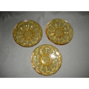 gebruikt glas - kristal geel 016. gebaksbordjes