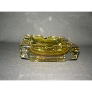 gebruikt glas - kristal geel 026. asbak
