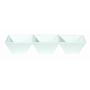 ASA QUADRATO  3 vaks-schaal  23,5 x 8 cm  hoogte 4,5 cm