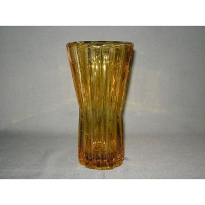 gebruikt glas - kristal geel 033. vaas