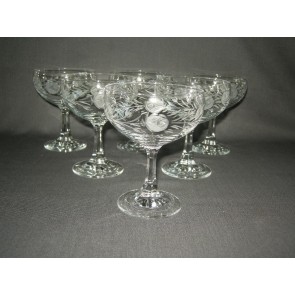 gebruikt glas / kristal glazen 050. 6 grote coupes