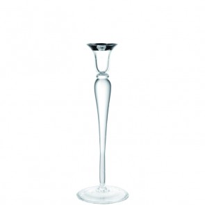 LEONARDO Tender kandelaar met zilverkleurig accent hoogte 27,5 cm