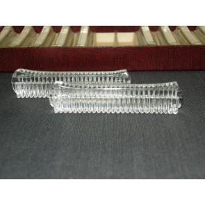 Gebruikt glas / kristal messenleggers 06. 12 stuks in origineel doosje