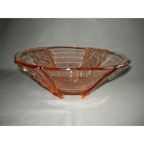 Gebruikt glas - kristal rose 098. schaal
