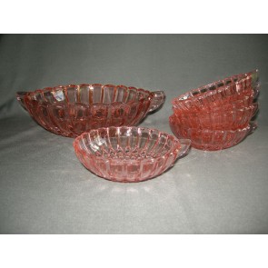 Gebruikt glas - kristal rose 102. schalenset