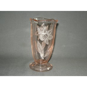 Gebruikt glas - kristal rose 111. vaasje