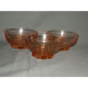 Rose glas schaaltjes