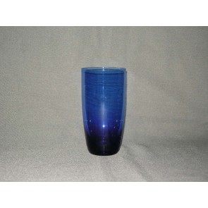 gekleurd glas 003 a  beker, doorsnee 7 cm., donkerblauw