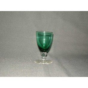 carnavalsglas, doorsnee 4,5 cm., donkergroen