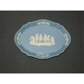 Wedgwood Jasperware blauw 067. ovaal schaaltje