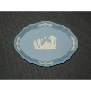 Wedgwood Jasperware blauw 069. ovaal schaaltje