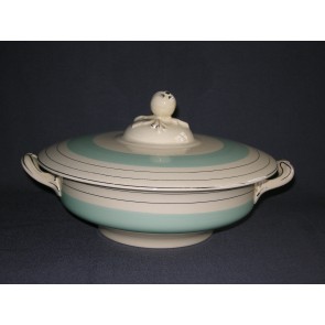 Johnson Bro's Victorian 765224 roomwit pastelgroen zilver dekschaal met beschadiging deksel