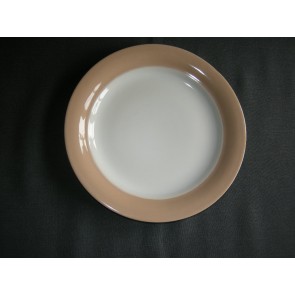 Huizen pastel zalmrose dessertbordjes