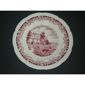 Societe Ceramique Boerenhoeve rood dinerbord