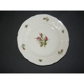 Rosenthal Sanssouci roomwit met rozenknop gebaksbordje O17,5 cm.