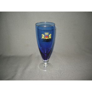 Kristalunie Maastricht carnavalsglas K7 blauw "Valkenburg"
