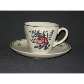 Villeroy & Boch Alt Strassburg nieuw stempel koffiekop & schotel roos