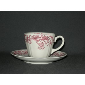 Villeroy & Boch Valeria rood koffiekop & schotel