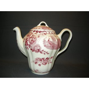 Societe Ceramique Peacock rood koffiepot