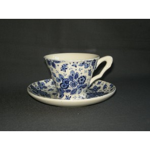 Societe Ceramique Beatrix koffiekop & schotel bloemkooloor met lichte craquelé