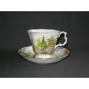 Royal Albert Kentish Rockery kop & schotel O9 cm. goud minimaal sleets