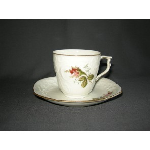 Rosenthal Sanssouci roomwit met rozenknop kop & schotel