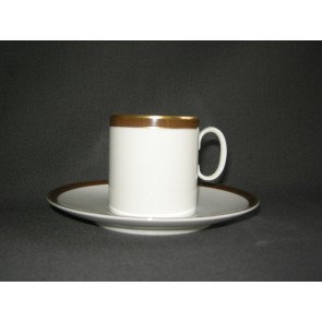 Thomas Medaillon bruin - goudkleurige decorrand kop & schotel