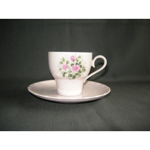 Hütschenreuther Porcelaine Rose decor kleine rozen kop & schotels