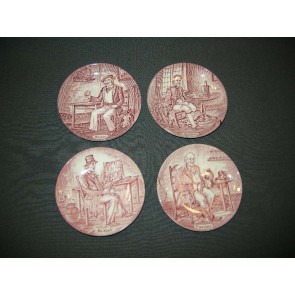 Wedgwood beroepen onderzetters rood 