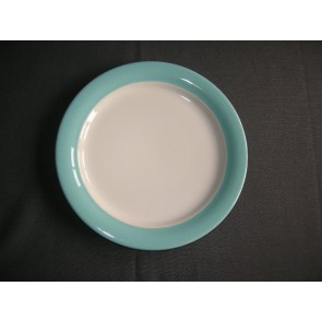 Huizen pastel aqua ontbijtbord