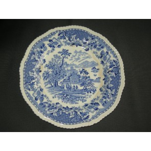 Woods Seaforth blauw ontbijtborden met craquelé + verkleuring