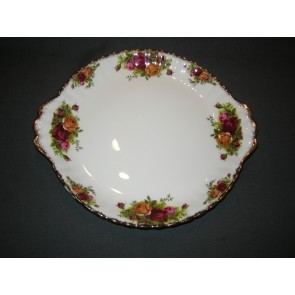 Royal Albert Old Country Roses gebakschaal 26,5 x 23,5 cm., bakfoutje in goudkleurig randje