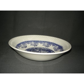 Fine Ware wit - blauw saladeschaal