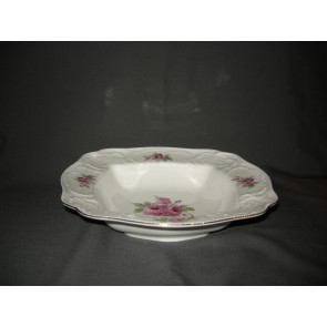 Rosenthal Sanssouci spierwit rose pioenroos met goudkleurig randje saladeschaal