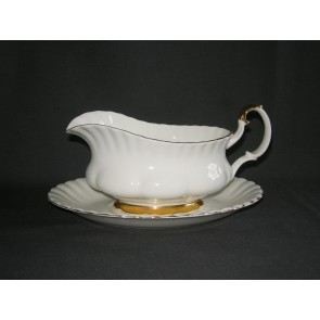 Royal Albert Val d'Or sauskom + onderschotel