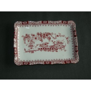 Seltmann & Weiden Theresia rood schaaltjes 18 x 12,5 cm. decor sleets