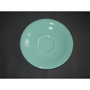 Huizen pastel aqua schotel O14,5 cm.