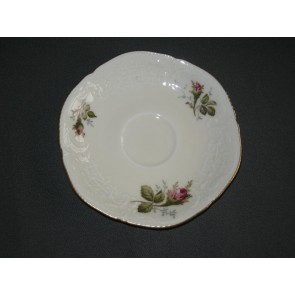 Rosenthal Sanssouci roomwit met rozenknop schotel O13,8 cm.