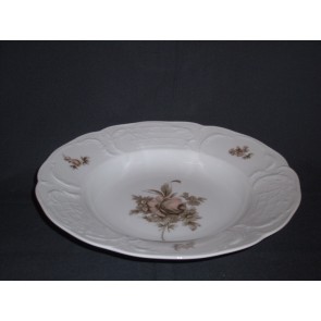 Rosenthal Sanssouci spierwit met bruin/rose roos soepbord