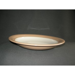 Huizen pastel zalmrose soepborden