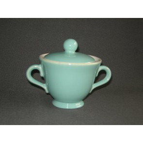 Huizen pastel aqua suikerpot