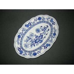 Hütschenreuther Blau Zwiebelmuster vleesschaal 24,5 cm.